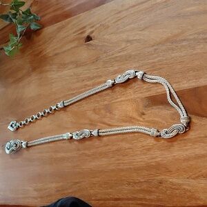 Vintage BRIGHTON BALI SILVER CHAIN BELT Medium Silver.